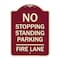 Signmission No Stopping Standing Parking Fire Lane Heavy-Gauge Aluminum Sign, 24" x 18", BU-1824-23571 A-DES-BU-1824-23571 - alternate 1